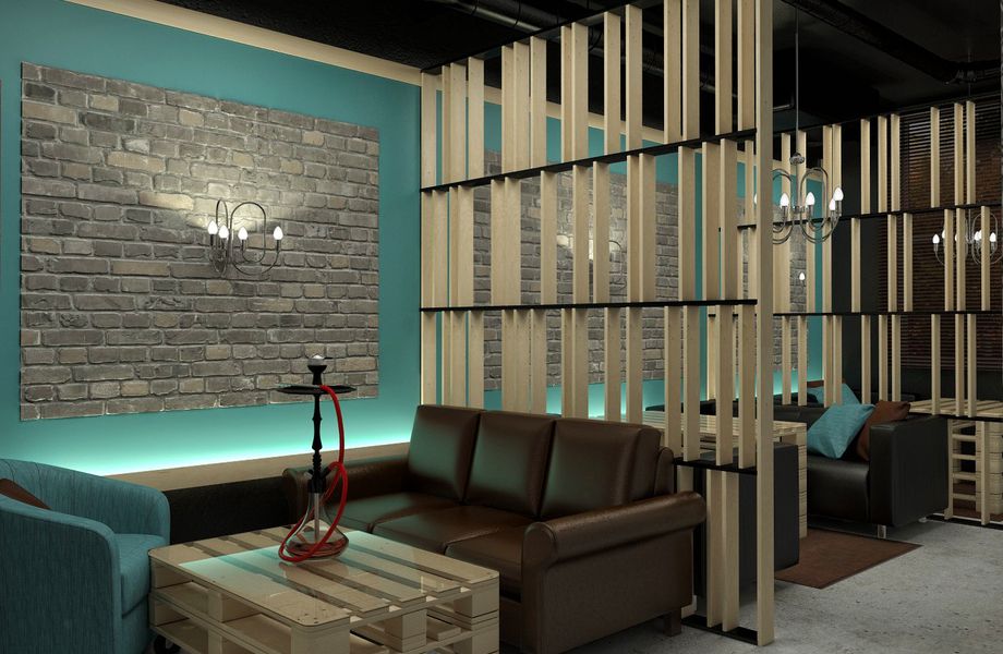 Фото 1 Кальянная в стиле лофт