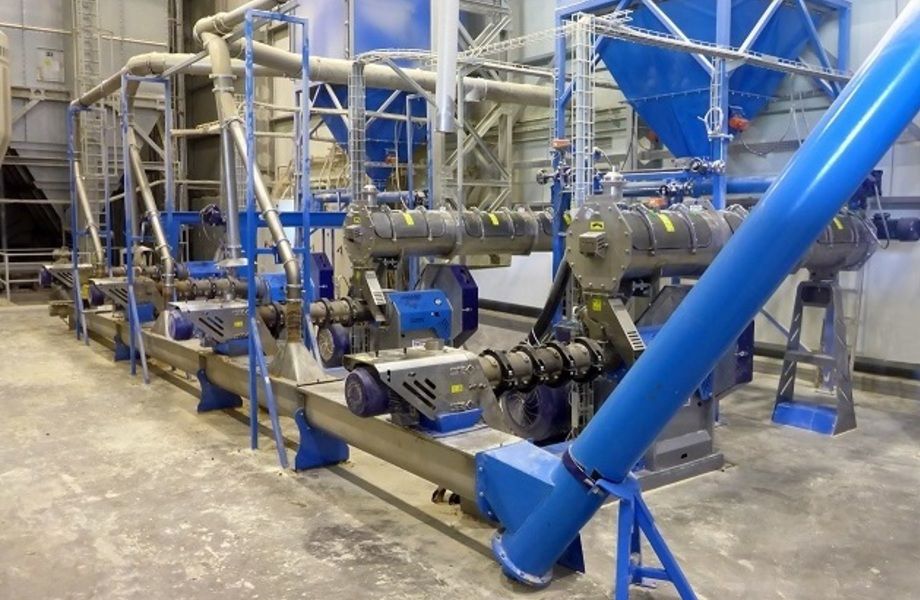 Производство корма для форелевых и осетровых пород рыб