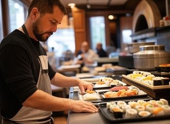 Кафе в ТРК с отдельным входом / Суши / Пицца / Ролы 