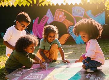 Детский клуб развития в оживленном торговом центре