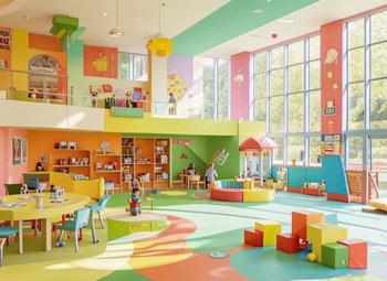 Детский клуб развития в оживленном торговом центре