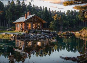 Банный комплекс с гостевым домом на берегу озера 