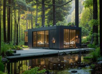 Банный комплекс с гостевым домом на берегу озера 