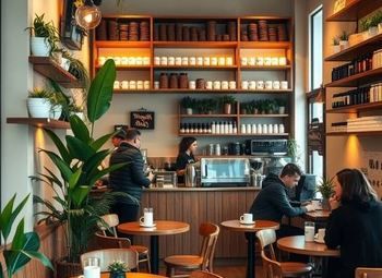 Кафе в центре города с посадочными местами / Высокий поток посетителей