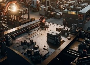 Цех лазерной резки с заказами