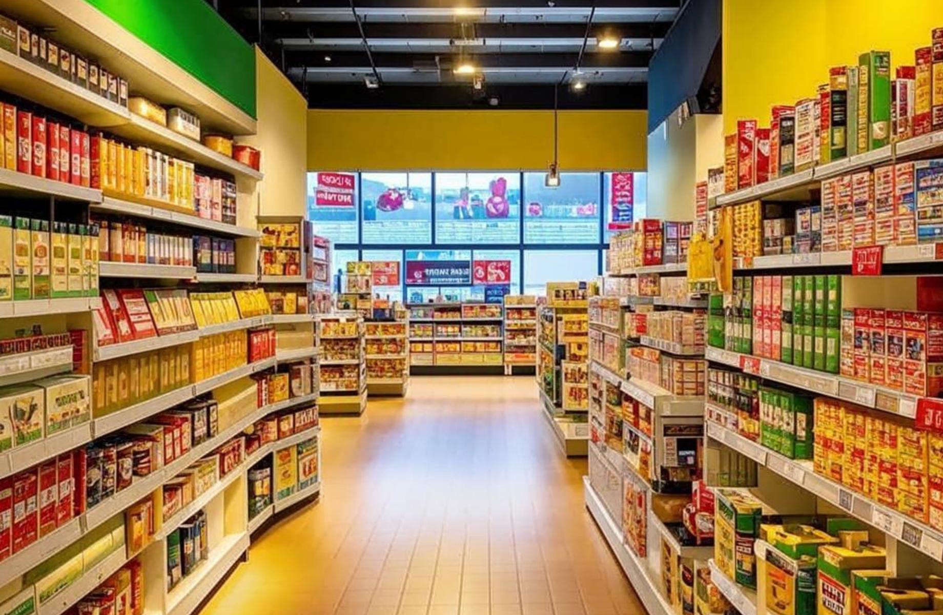 Продуктовый магазин 24 часа в торговом центре