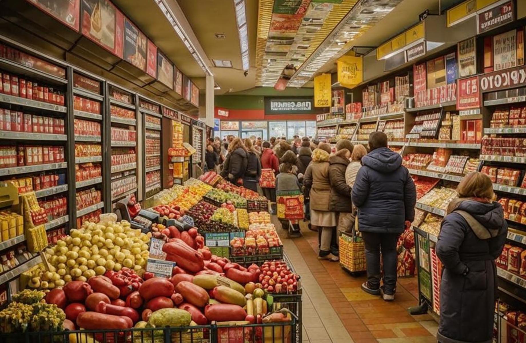 Продуктовый магазин 24 часа в торговом центре