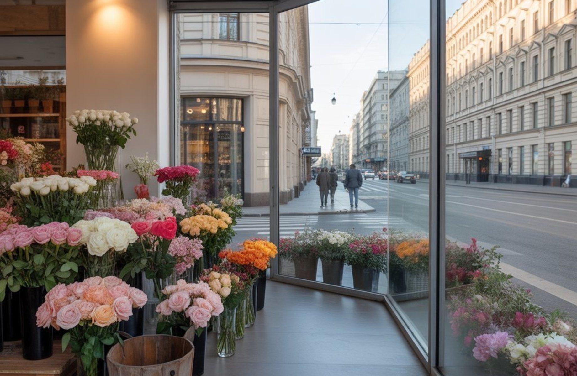 Цветочный магазин на тверской