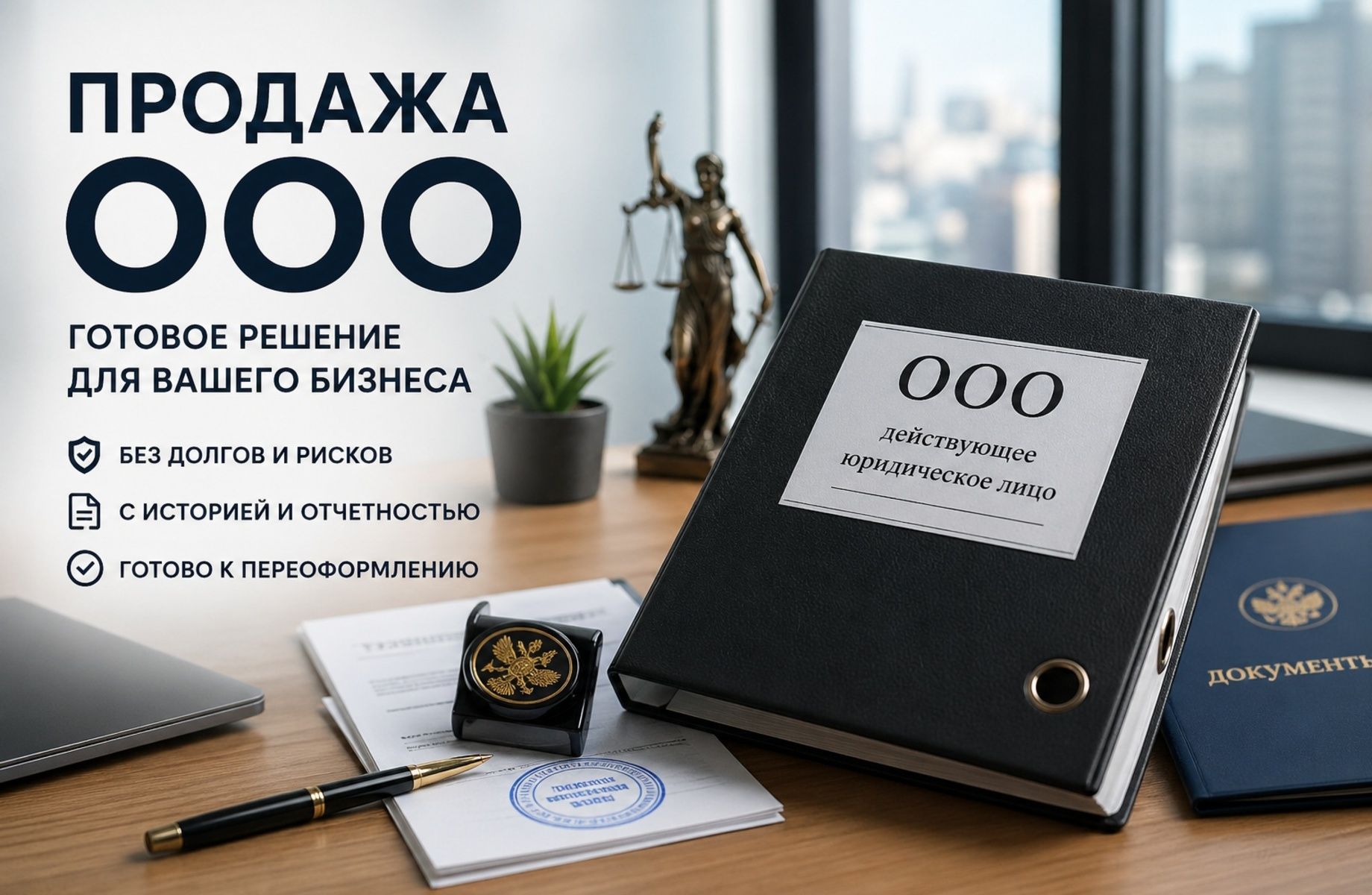 ООО без долгов, 10 лет, готово к переоформлению