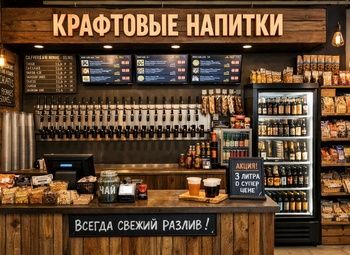Фото Прибыльный магазин разливных напитков в быстрорастущем районе