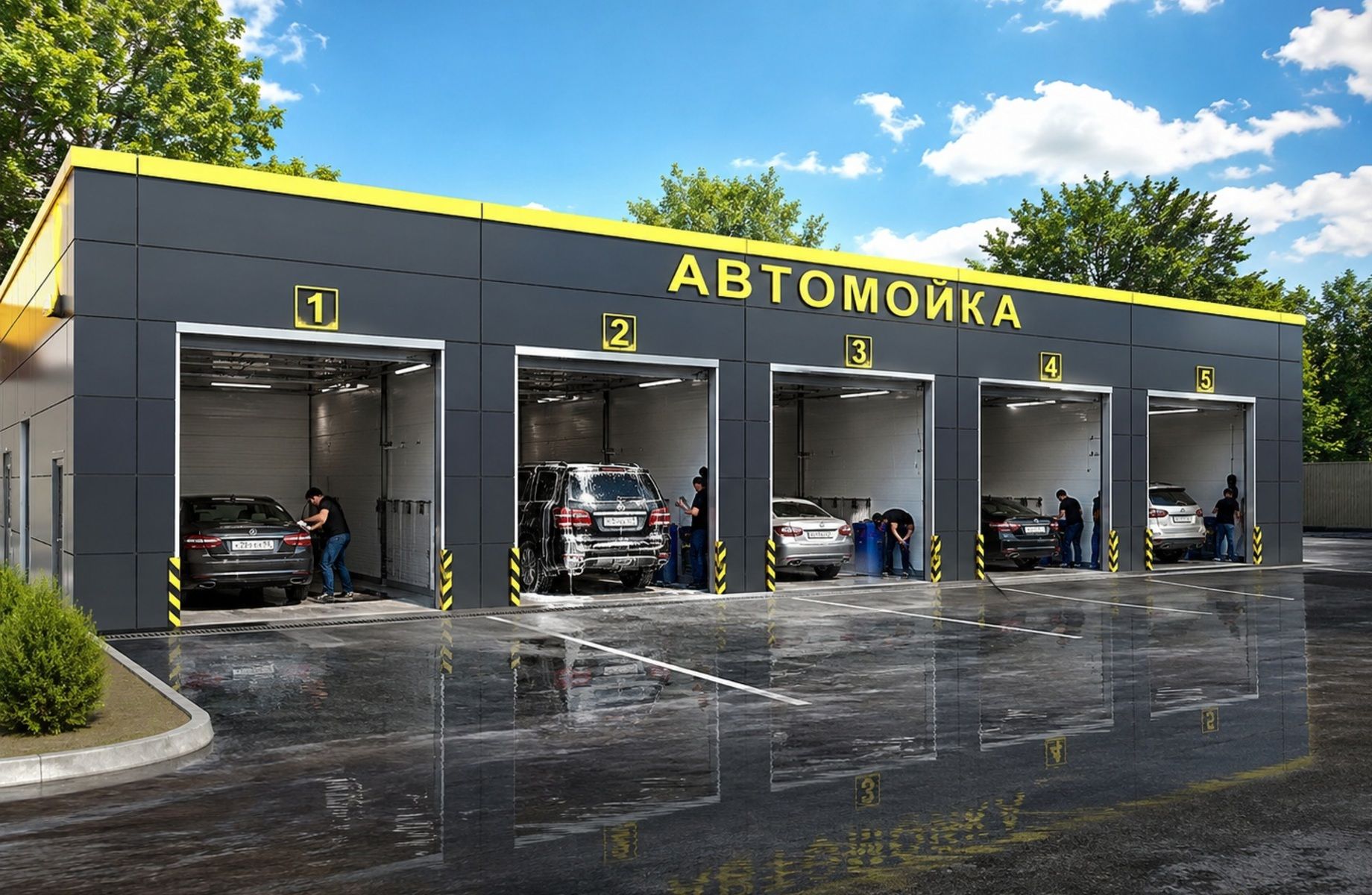 Фото 1 Автомойка, 5 постов, собственность