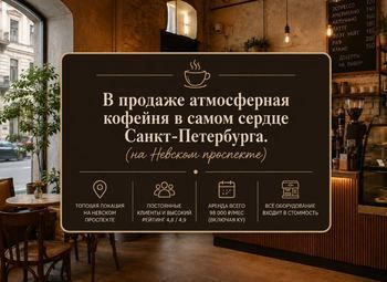 Кофейня во дворе БЦ с постоянными клиентами