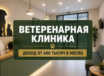 Ветеринарная клиника | прибыль 500–600 тыс. ₽/мес.