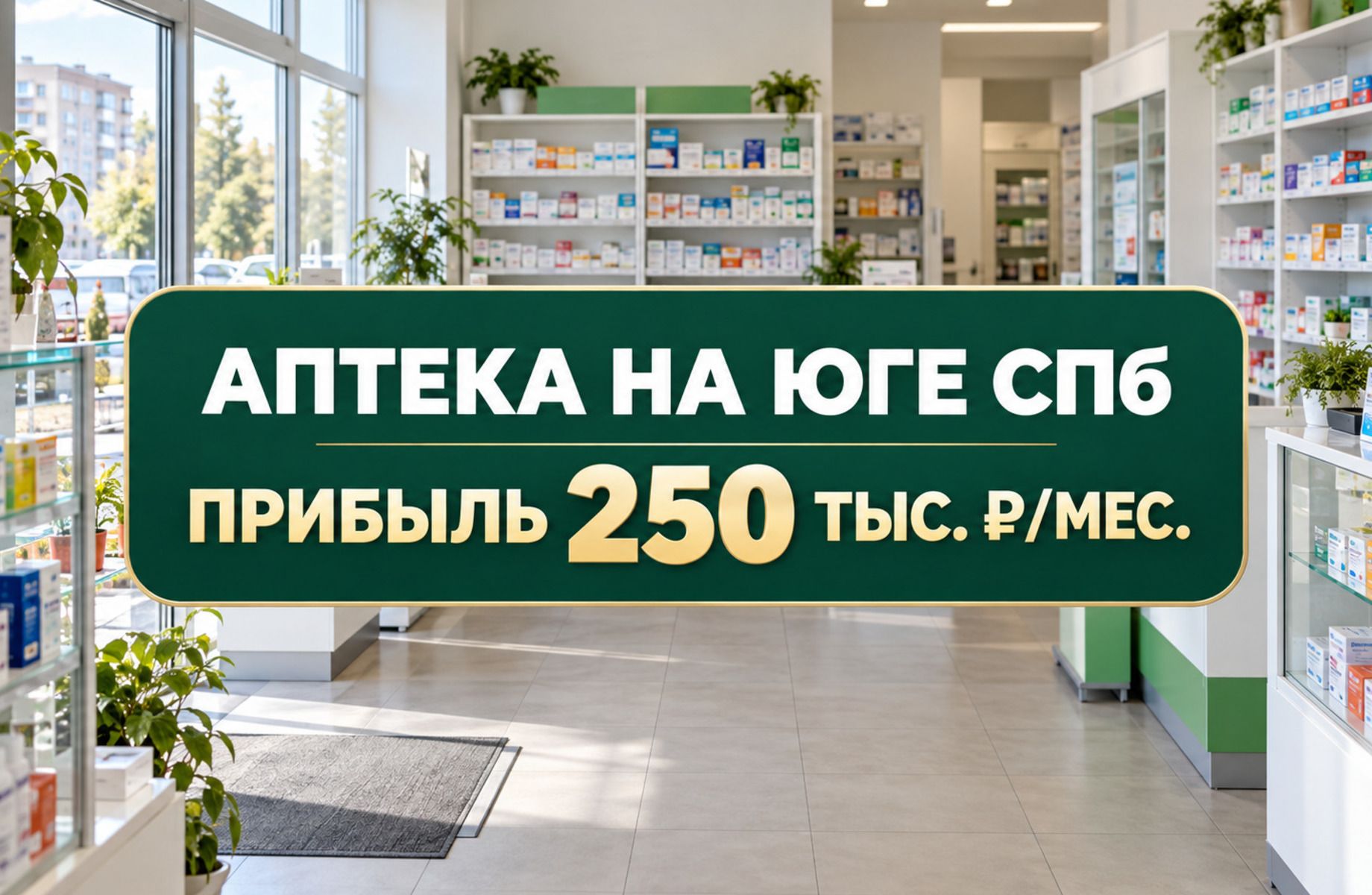 Фото 1 Действующая аптека в Санкт-Петербурге — 5 лет работы