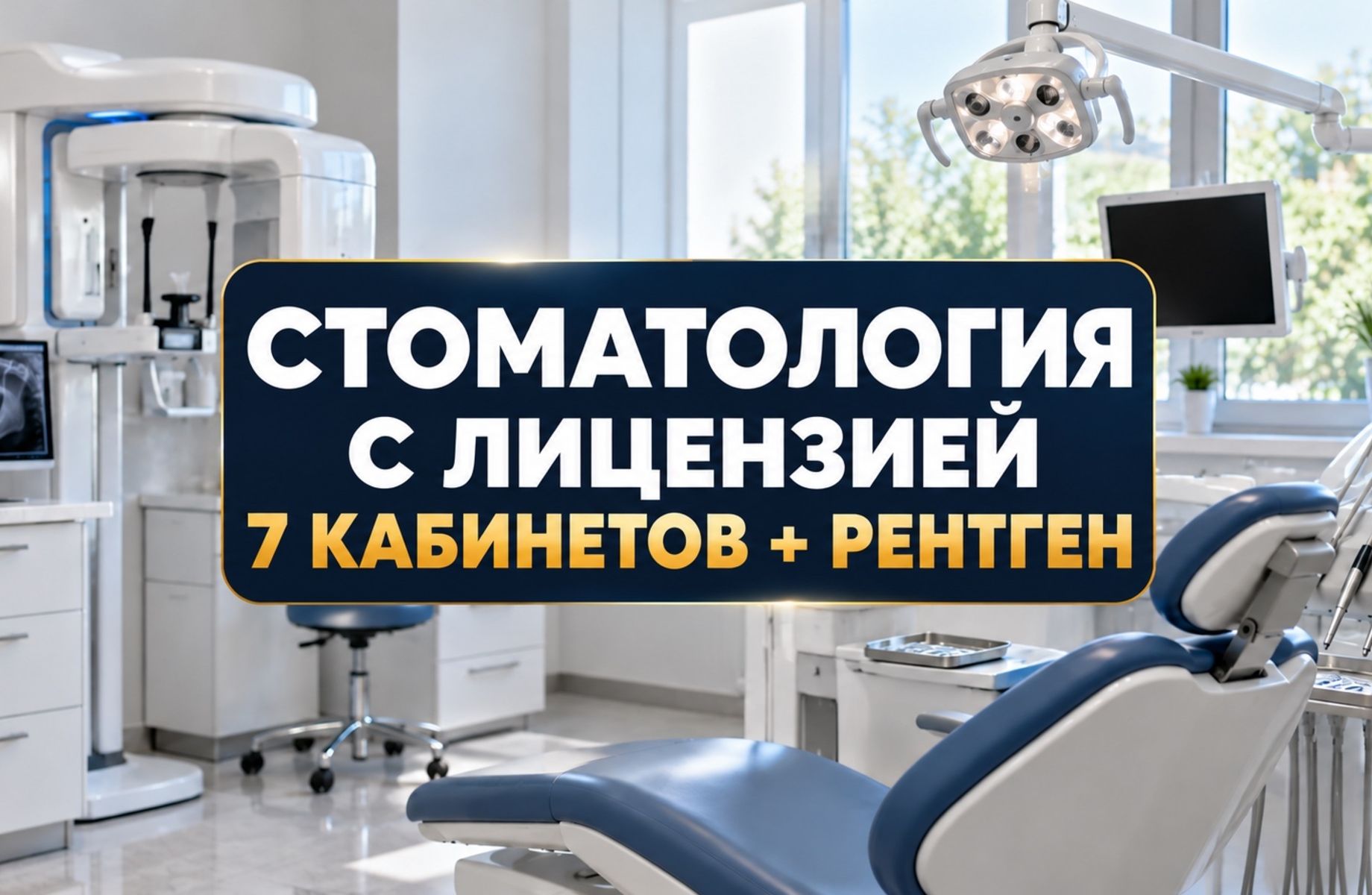 Стоматология на 7 кабинетов с лицензией и рентгеном в Москве