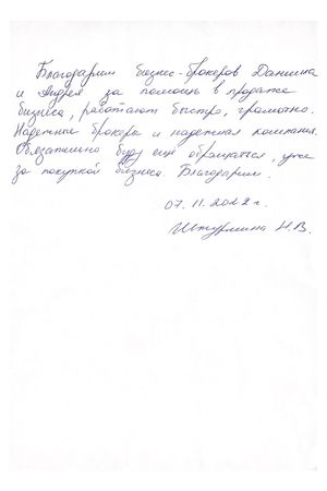 Отзыв Штурмина Н.В.