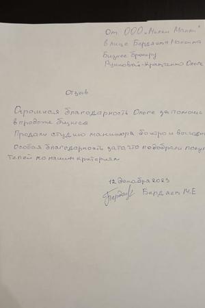 Отзыв Бердяев М.